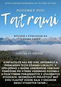 Pozemky v blizkosti Vysokých Tatier