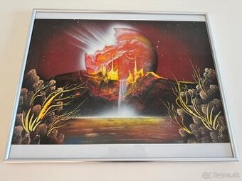 Sci-fi obraz (airbrush reprodukcia), autor Kush/Kusch