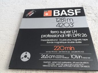 Mgf. pás BASF DPR-26 HiFi LH  na Alu cievke d. 26,5cm