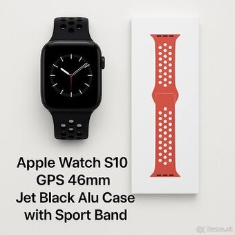 Apple Watch S10 GPS 46mm Jet Black + náhradný remie