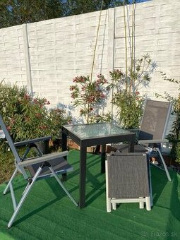 Balkónový set s polohovateľnými stoličkami (nové) - 1