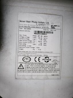Predam solarny fotovoltaicky panel 210wp