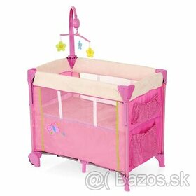 Cestovná postieľka + hračky