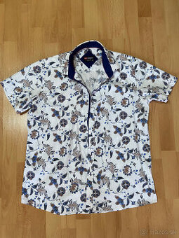 Pánska košeľa McModely L - nová, biela s kvetovaným vzorom - 1