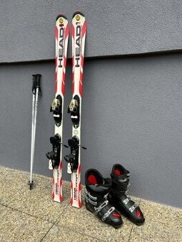 Lyže + lyžiarky + palice - 1