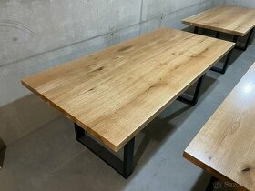 Masívny dubový stôl - Jedálenský - 1