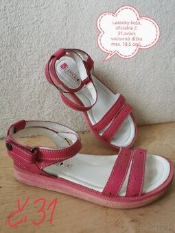 Letné ružové kožené sandále CCC shoes, c. 31