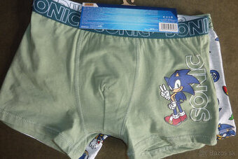 NOVÉ S VISAČKOU- Boxerky Sonic- v.158/164 2ks v balení