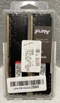 Nové RAM Kingston FURY 64GB KIT DDR4 3200MHz CL16 Beast Blac