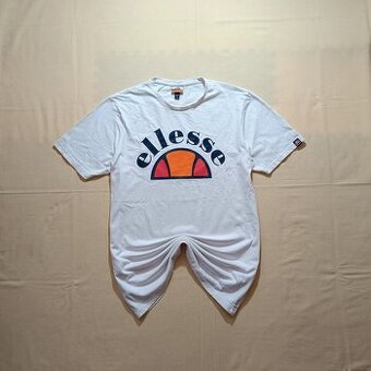 Ellesse biele tričko s potlačou letné tričko L