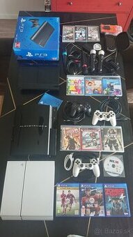 PlayStation 4, PS 3 FAT Super Slim, PSP + hry + Move
