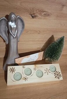 Vianočná dekorácia svietnik