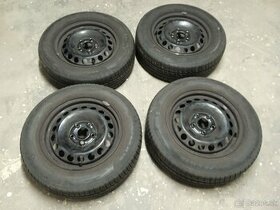 Disky 5x112 R15+letné pneu.195/65 R15 - škoda, seat, audi a.