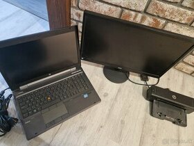 HP EliteBook 8570w + monitor 24' + dokovacia stanica