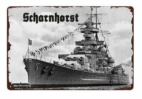 plechová cedule: německý bitevní křižník Scharnhorst - 1