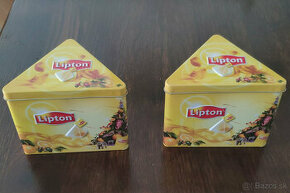 LIPTON čajové trojuholníkové dózy - cena za obidve
