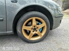 Zlaté ALU disky 5x100 R16 s letnými pneu