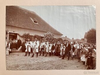 Václ. Bartoň - Na svatbě (1906) 4 orig. fotografie