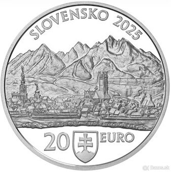 20 Euro Kezmarok Pamiatkova rezervacia, strieborna minca