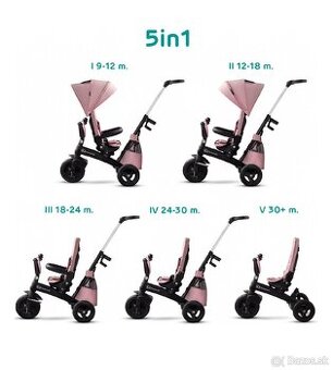 Kinderkraft EasyTwist trojkolky ružová