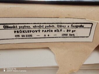 Predám vintage prieklepový papier 2000 ks výrobca Olšany