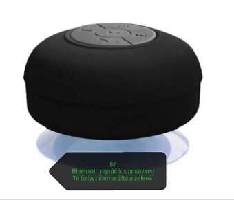 Bluetooth repráčik s prísavkou (rôzne farby)