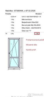 Plastové okno nové 225x86cm, tmavý dub