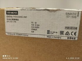 Predám PLC Siemens S7 1511, 6ES7511-1AK01-0AB0