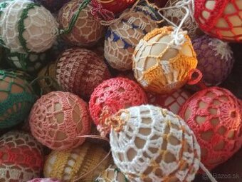 Handmade retro ručne háčkované vajíčka