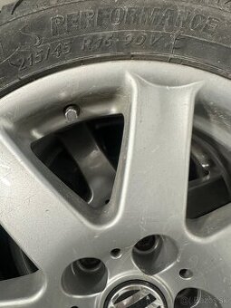 Predám letné disky s pneumatikami 215/45 R16
