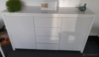Komoda biely lesk TOP