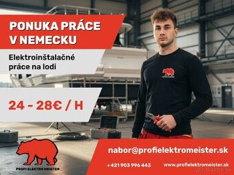 Elektrikár Nemecko – živnosť, 20–28 €/h