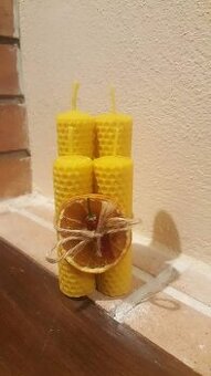 Sviečky zo včelieho vosku a ozdoby na stromček - 1