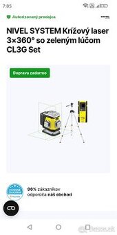 Krížový laser Nivel