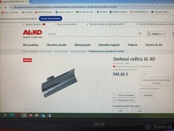 Snehová otočná radlica na kosačku