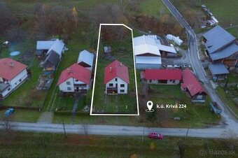 Na predaj – rodinný dom v Krivej s veľkým rovinatým pozemkom