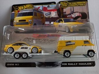 HOT WHEELS PREMIUM-TEAM TRANSPORT LEGENDS BMW M3 & HW HAULER