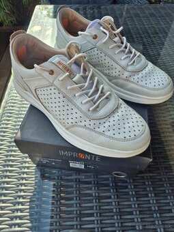 Pánske biele celokožené tenisky