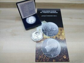 slovenské strieborné mince, pamätný list, leták