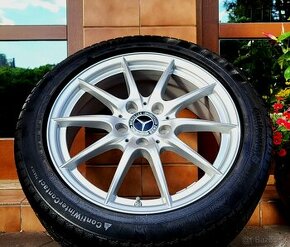 alu R17 5x112, zimné pneu 205/50, orig. Mercedes B + CLA + A