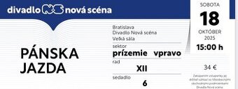 Panska jazda/muzikalova show/BA 18.10 o 15.00