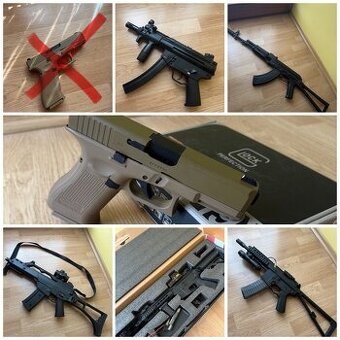 Airsoft výhodne vybavenie - (6ks zbraní) komplet