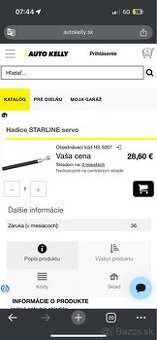 Hydraulická hadica BMW e36