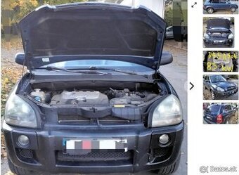 Hyundai Tucson 2.0 CRDI 2005 83kW predám TRYSKY MOTOR D4EA,