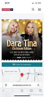 Dara & Tina Christmas Kosice / 2x listok za 100 Eur