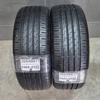 Letné pneumatiky 205/45 R17 CONTINENTAL
