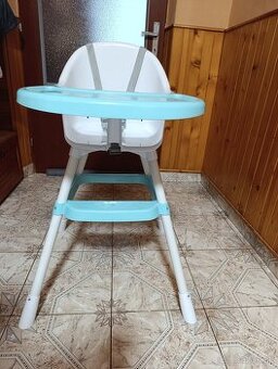 Detská jedálenská stolička - modrá