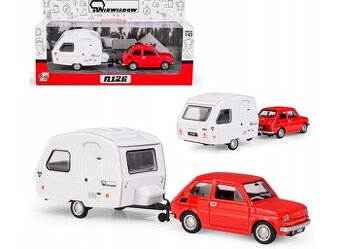 Fiat 126 + Niewiadow N250C 1:43 colorfull