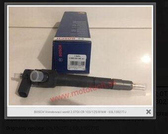 Vstrekovacie trysky Seat Alhambra 2.0 TDI 103kw