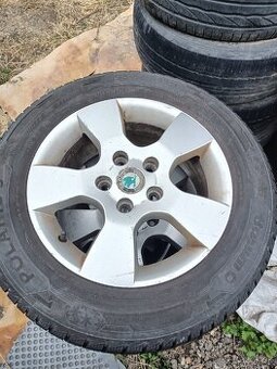4ks alu disky orig. Skoda 5x112 r15 pneu 195/65 r15